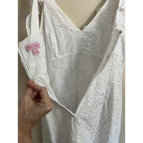 Lilly Pulitzer Phoebe Dress Resort White Lace Size 0 - Picture 6 of 13